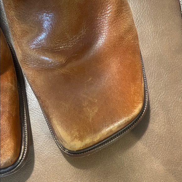 Sam Edelman Tan Leather Ankle Boots - Picture 3 of 7
